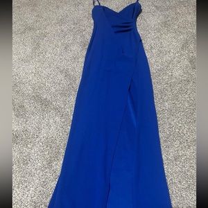 Emerald Sundae’s Junior High Slit Gown - Blue Size XS (2).